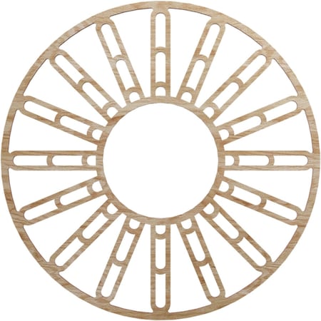 Ekena Millwork Hale Wood Fretwork Pierced Ceiling Medallion, Red Oak, 22"OD x 8"ID x 3/8"T CMWP22X22X0375HHRO
